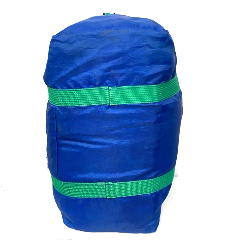 Vintage 90’s NIKE Sportswear Blue & Green Big Embroidered Logo Gym Duffle Bag OS - Picture 4 of 10